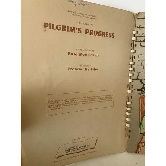 RARE 1959 Visualized Pilgrim’s Progress Storybook Illustrated  John Bunyan - Picture 3 of 10